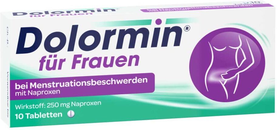 Dolormin für Frauen bei Regelschmerzen mit Naproxen