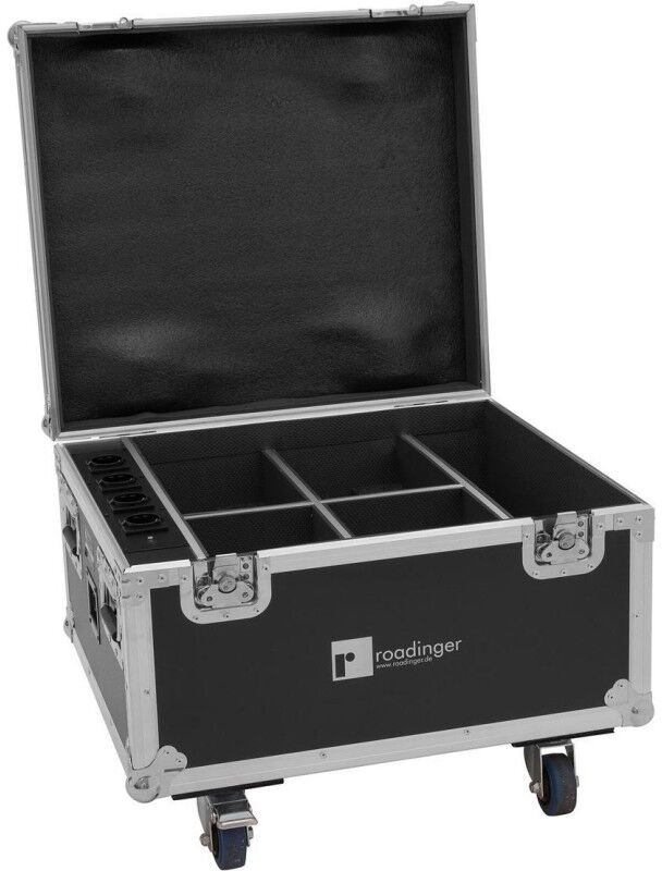 ROADINGER Flightcase 4x AKKU IP PAR 7 QCL WDMX mit Ladefunktion (31005182)