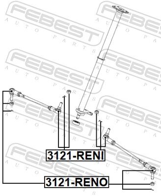 Febest 3121-Reni Vorderachse Für Honda