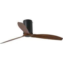 Gleichstrom Deckenventilator Mini Tube Schwarz / Walnuss