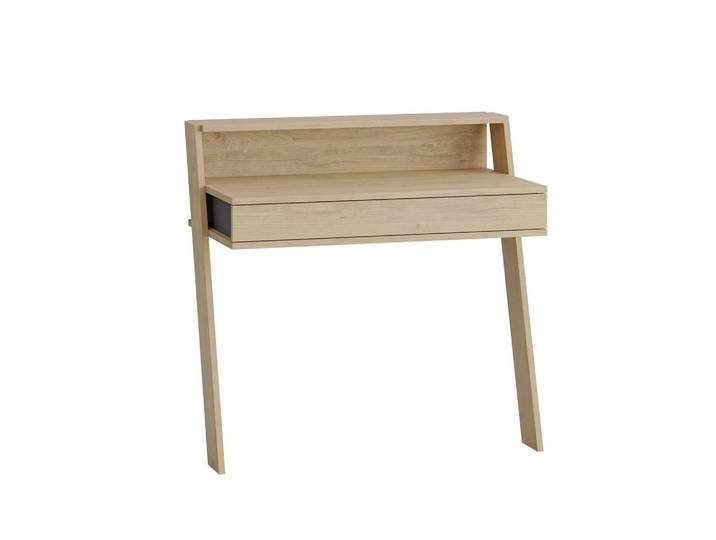 Livetastic Schreibtisch, Anthrazit, Eichefarben, Holzwerkstoff, rechteckig, 50x91x94 cm, Büromöbel, Schreibtische, Bürotische