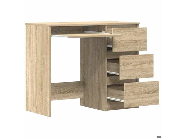 Bureau BURKE Brun Table à écrire - 1 PERSONNE - Chêne sonoma 90x45x76 cm - Bois d'ingénierie BB406