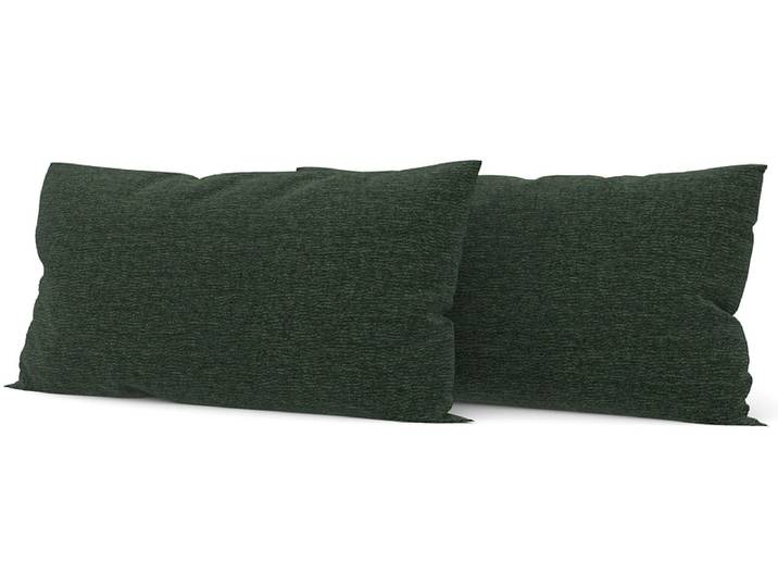 SWISS HOME STYLE Set 2 Kissen AGATA 50x70cm dunkelgrün
