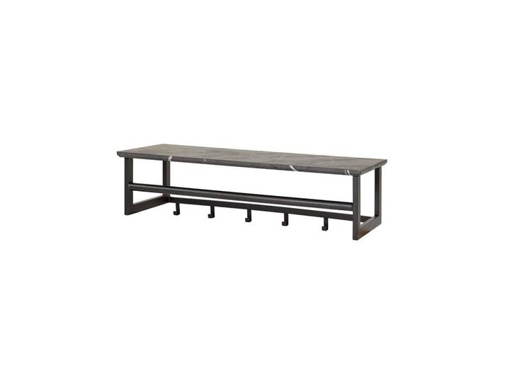 Kawola Garderobe Sesta Grau Kunststoff, Rechteckig, 80x24x30 cm, Garderobe, Garderobenpaneele, Wandgarderobe