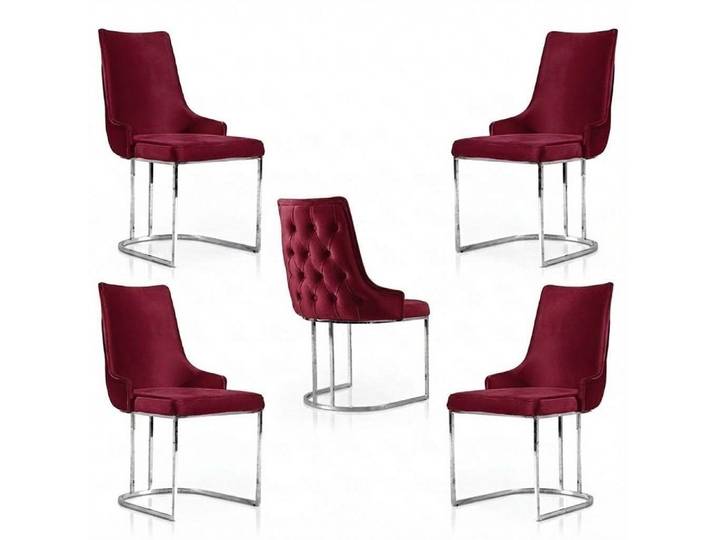 Xlmoebel Sitzgruppe Moderne gepolsterte Stühle im Holzdesign für eleganten Sitzkomfort, (4x Stühle, 4x Stühle), Hergestellt in Europa