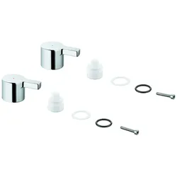 GROHE Griffpaar Lineare 48316 Markierung blau/rot chrom, 48316000 48316000