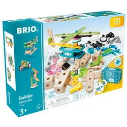 BRIO Builder - Motor-Konstruktionsset 120 tlg. - Umfangreiches Set mit Motor zum Konstruieren