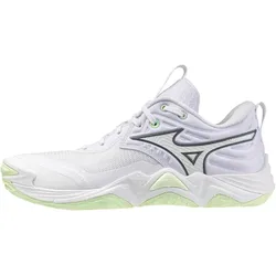 Mizuno Wave Momentum Elite Volleyballschuhe Damen 85 - white/balsam green/ambrosia 37