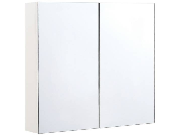 BAD SPIEGELSCHRANK weiß/silber 80/70 cm Navarra