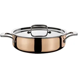 Spring Gourmettopf mit Deckel, Pfanne + Kochtopf, Braun, Kupfer