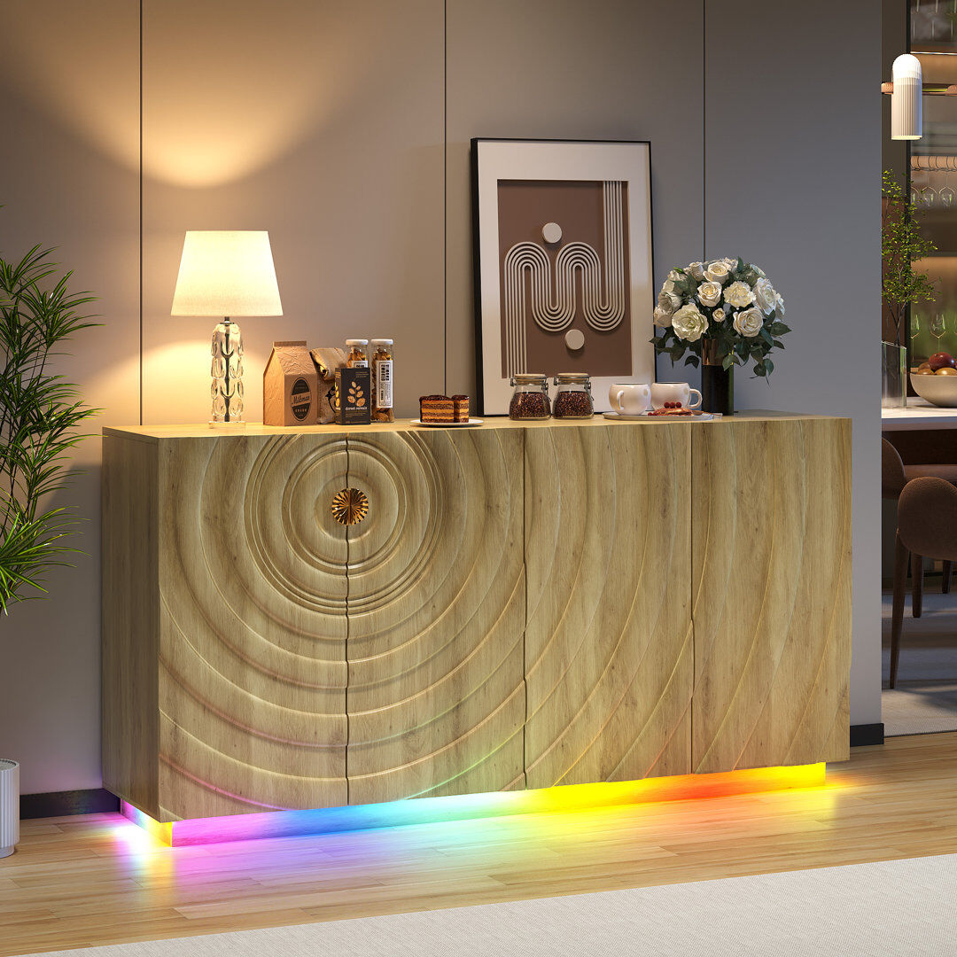Blue Elephant 160 cm W Sideboard Oak 82cm H X 160cm W X 40cm D
