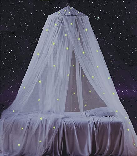 South To East Galaxy bedhemel met fluorescerende sterren voor babybed en kinderbed