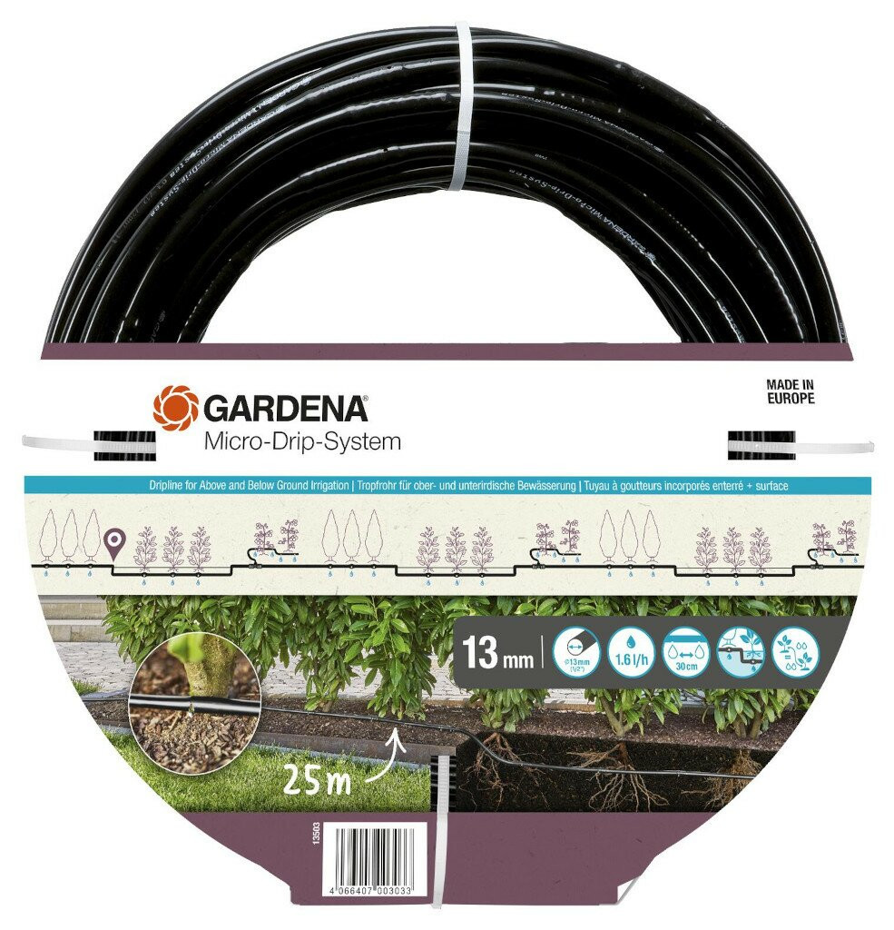 Gardena micro-drip druppelbuis voor onder- en bovengronds gebruik, 25m