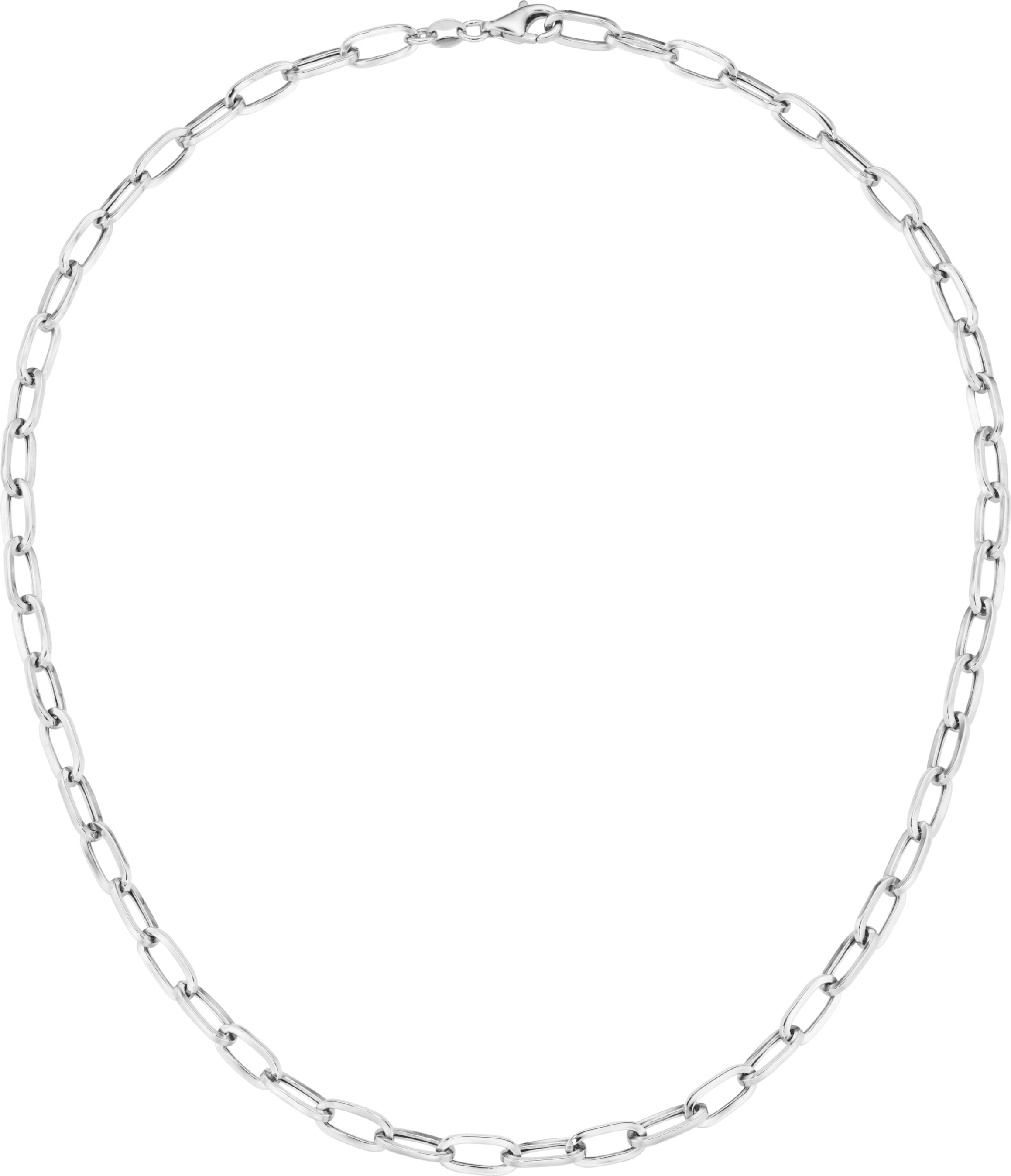 Silberkette SMART JEWEL "Kette Glieder oval, Silber 925", silber, Halsketten, Herren, Silber 925 (Sterlingsilber), Silberkette