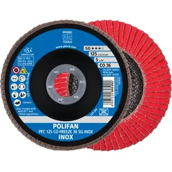 PFERD TOOLS POLIFAN Fächerscheibe PFC konisch SG INOX Edelstahl - 67712536