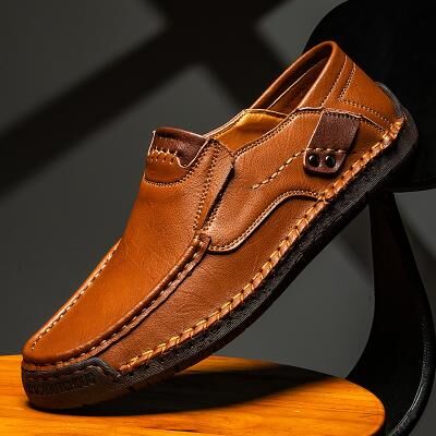 LightInthebox Men's Loafers Slip-On Moccasins Casual Driving Shoes with Contrast Stitching