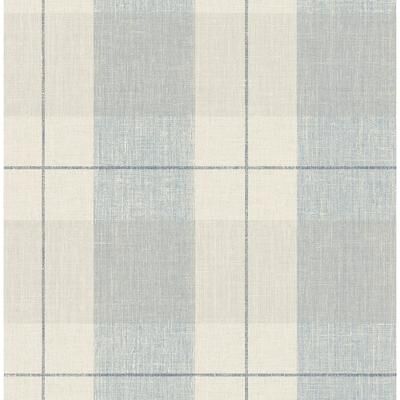 Seabrook Designs Etched Plaid Pre-Pasted Wallpaper