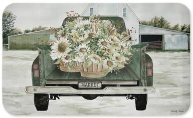 "Stupell Vintage Flower Printed Anti-Fatigue Floor Mat, 30""x18"""
