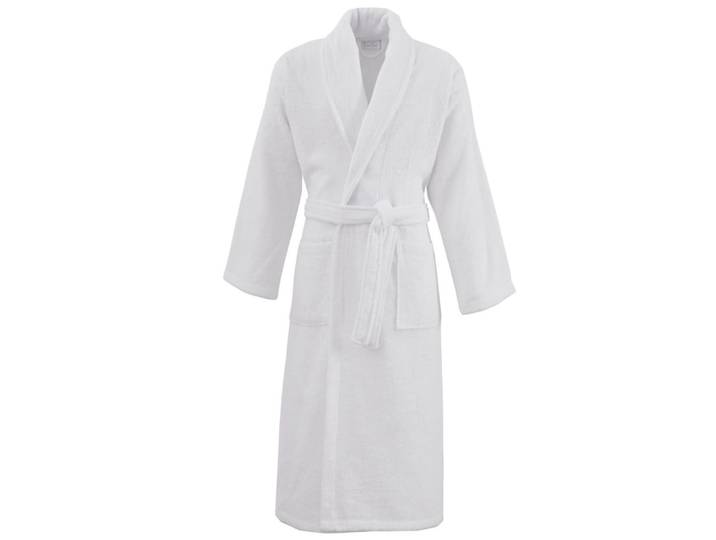 Ppeignoir éponge hommefemme col châle 400 g/m blanc s