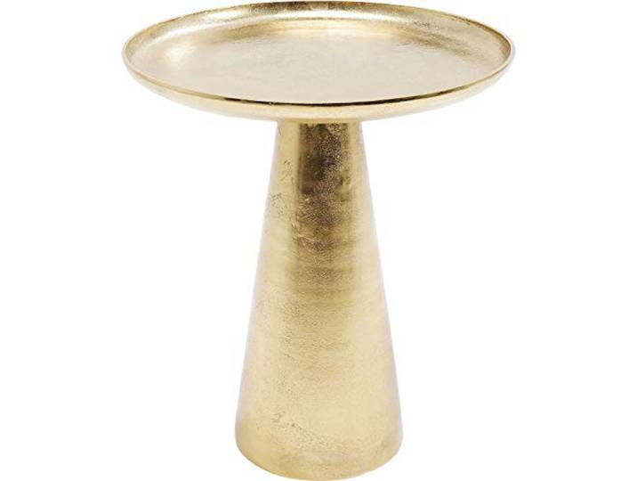 Kare Design Beistelltisch Plateau UNO, Gold, 45cm Durchmesser Aluminium, fürs Wohnzimmer