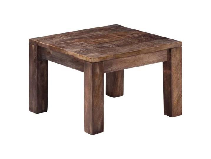 Table basse - LV.LIFE - MOO - Bois de manguier massif - 50 x 50 x 35 cm - Marron foncé