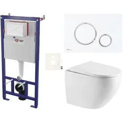 SAT Wand-WC-Set für Trockenbau/Vorwandmontage SIKOSSREX6776K