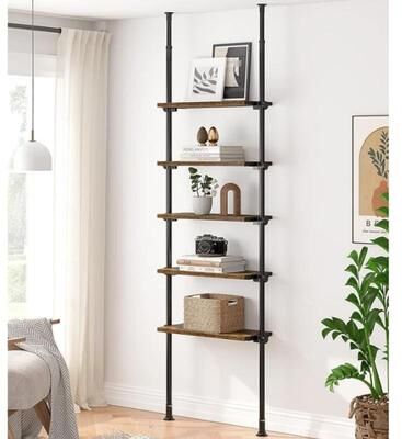 No "5 Tiers Narrow Bookshelf - 10.6""D x 27.6""W x 116""H"