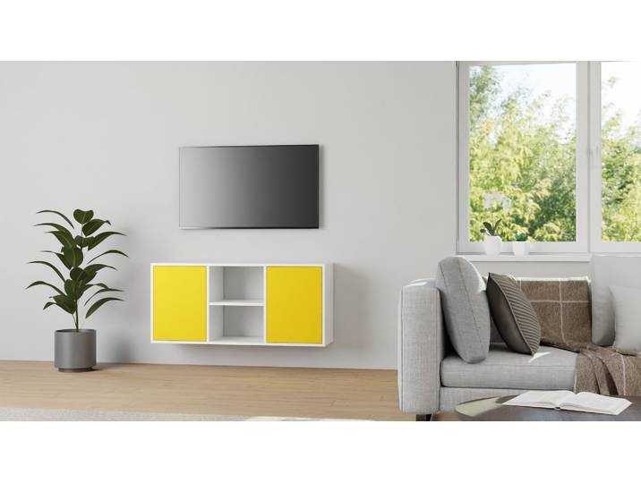 Hängesideboard nach Maß – diverse Materialien MDF Beschichtet MDF Weiß matt