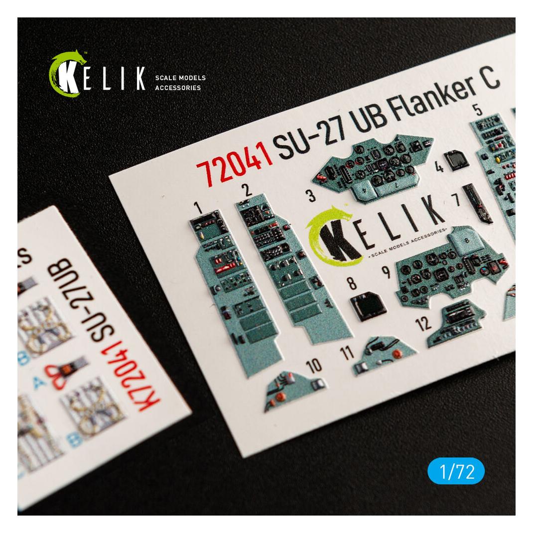Kelik SU-27UB interior 3D decals for Trumpeter kit (K72041)