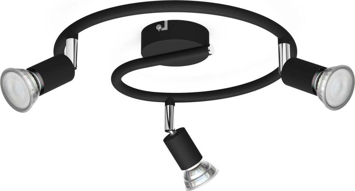 Philips Limbali Inbouwspot en Wandspot, 3 stuks, Zwart, GU10, LED, Verstelbaar