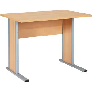 Möbelpartner Schreibtisch Serie 4000, buche / silber, 90 x 71 x 65 cm