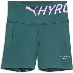 Puma Damen Freizeit / Mode Sommer GJ Shorts Shorts Da W PUMA x HYROX PWRMODE 4 SHORT TIGHT, Größe S in Grün Grün