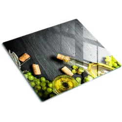 GLASPLATTE 60x52 cm Weißwein und Obst