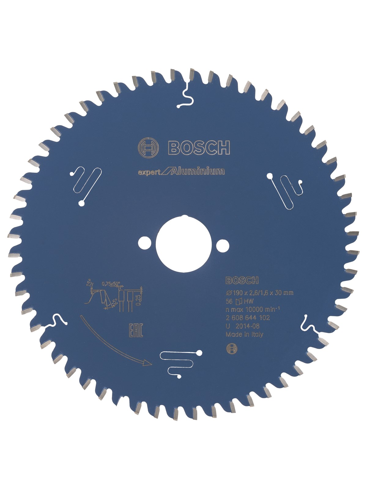 Bosch RUNDSAVKL 190x30x2.6MM 56T EXP ALU