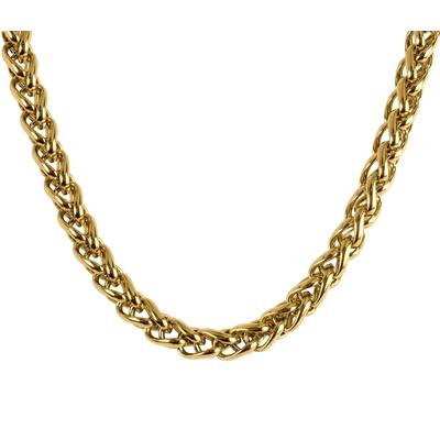 Edelstahlkette JACQUES LEMANS "Fuchsschwanzkette", gelbgoldfarben, Halsketten, Damen, Edelstahl, L: 47, Edelstahlkette