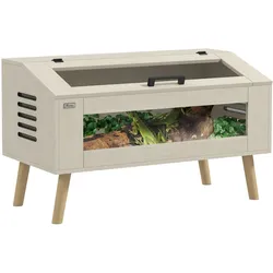 Terrarium für Reptilien Reptil Fütterungsbox mit gehärteten Glasfenstern, Deckel