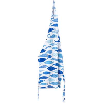 Kochschürze EGERIA "Marin", blau (weiß), B:60cm L:80cm, Web, Baumwolle, Schürzen, Kochschürze, 60x80 cm