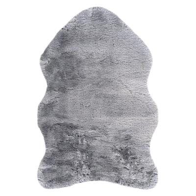 Hochflor-Teppich KAYOOM "Boundless 226", grau (anthrazit), B:60cm H:40mm L:90cm, Polyester, Teppiche, Hochflor, Modernes Muster, Deko, Fußbodenheizungsgeeignet, Wohnzimmer