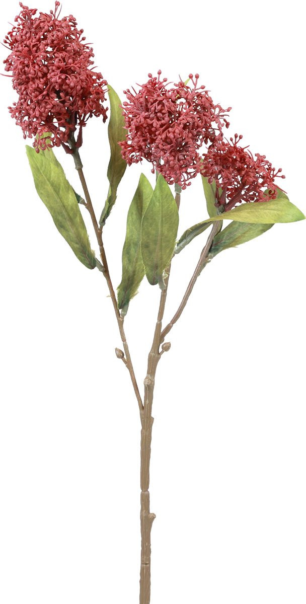 Viana Kunstbloemen Skimmia Japonica bordeauxrood