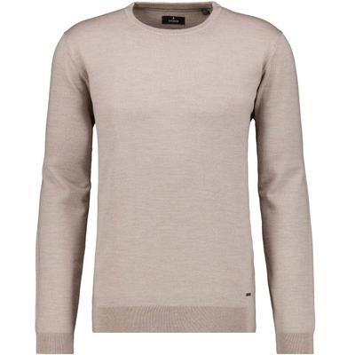 Rundhalspullover RAGMAN, Herren, Gr. 50, beige, Strick, 100% Wolle, ohne Ausschnitt, Pullover Rundhalspullover