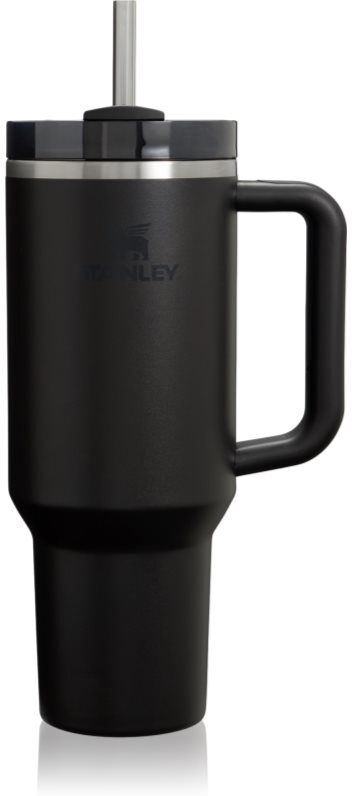 Stanley Quencher H2.O FlowState™ Tumbler gobelet en acier inoxydable avec paille grand format Black 1 pcs