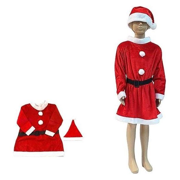 Adar Samt-Mrs.-Claus-Kostüm für Kinder im Alter von 13-15 Jahren (One Size) (58223251)