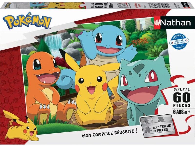 Nathan Puzzle 60 p - Les Pokémon au parc