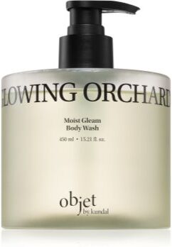 KUNDAL Objet Moist Gleam Body Wash gel de duche perfumado para hidratação intensiva com aroma Glowing Orchard 450 ml. Objet Moist Gleam Body Wash