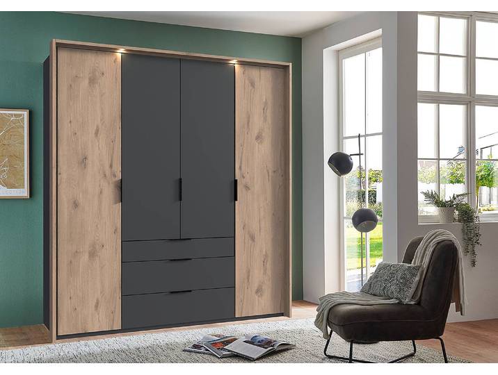Passepartout 204cm Braun mit Beleuchtung Spanplatte, foliert