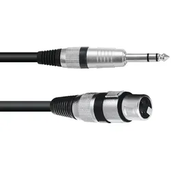 OMNITRONIC Adapterkabel XLR(F)/Klinke stereo 0,9m sw