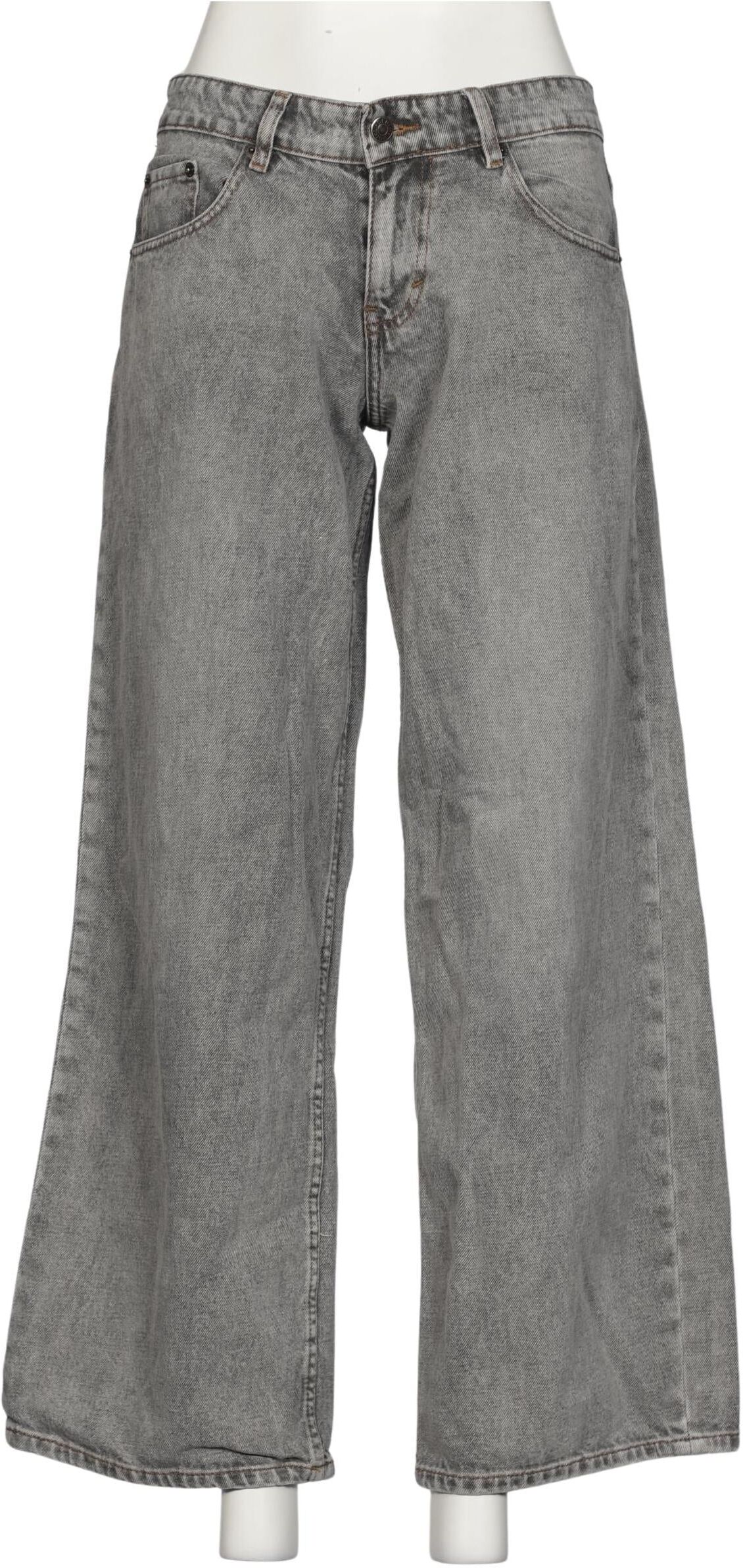 Motel Damen Jeans, Grau, Gr. W28, Baumwolle - Second Hand