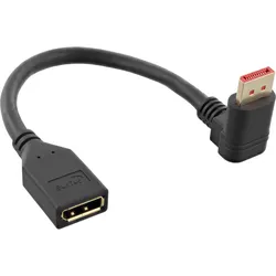 INLINE DisplayPort 1,4 Adapterkabel ST/BU, 8K4K, nach unten gewinkelt