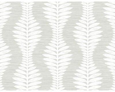 Lillian August Carina Leaf Ogee Embossed Vinyl Unpasted Wallpaper
