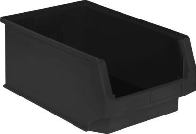 Sichtlagerkasten LF 531, ESD-leitfähig, schwarz, Außenmaße L 500 x B 312 x H 145 mm, Inhalt 16,5 L